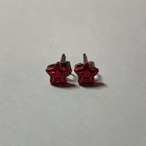 Red Star Earrings